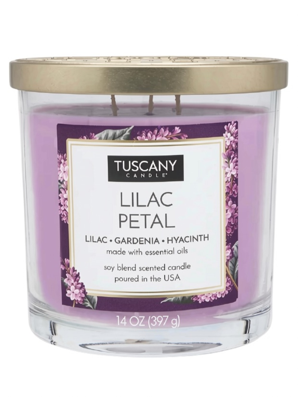 Tuscany Candle Lilac Petal Soy Blend Scented Candle 14oz